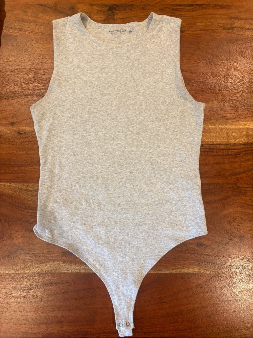 Abercrombie & Fitch Light Gray Sleeveless Bodysuit